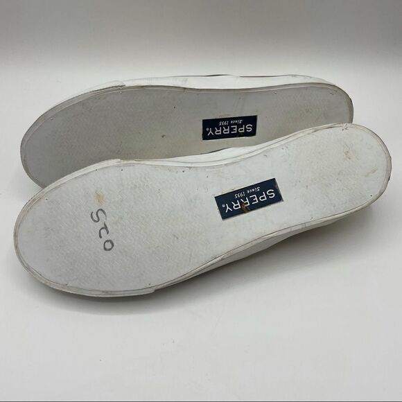 Sperry Seaside Metallic Gold Slip On Sneakers - Picture 4 of 4